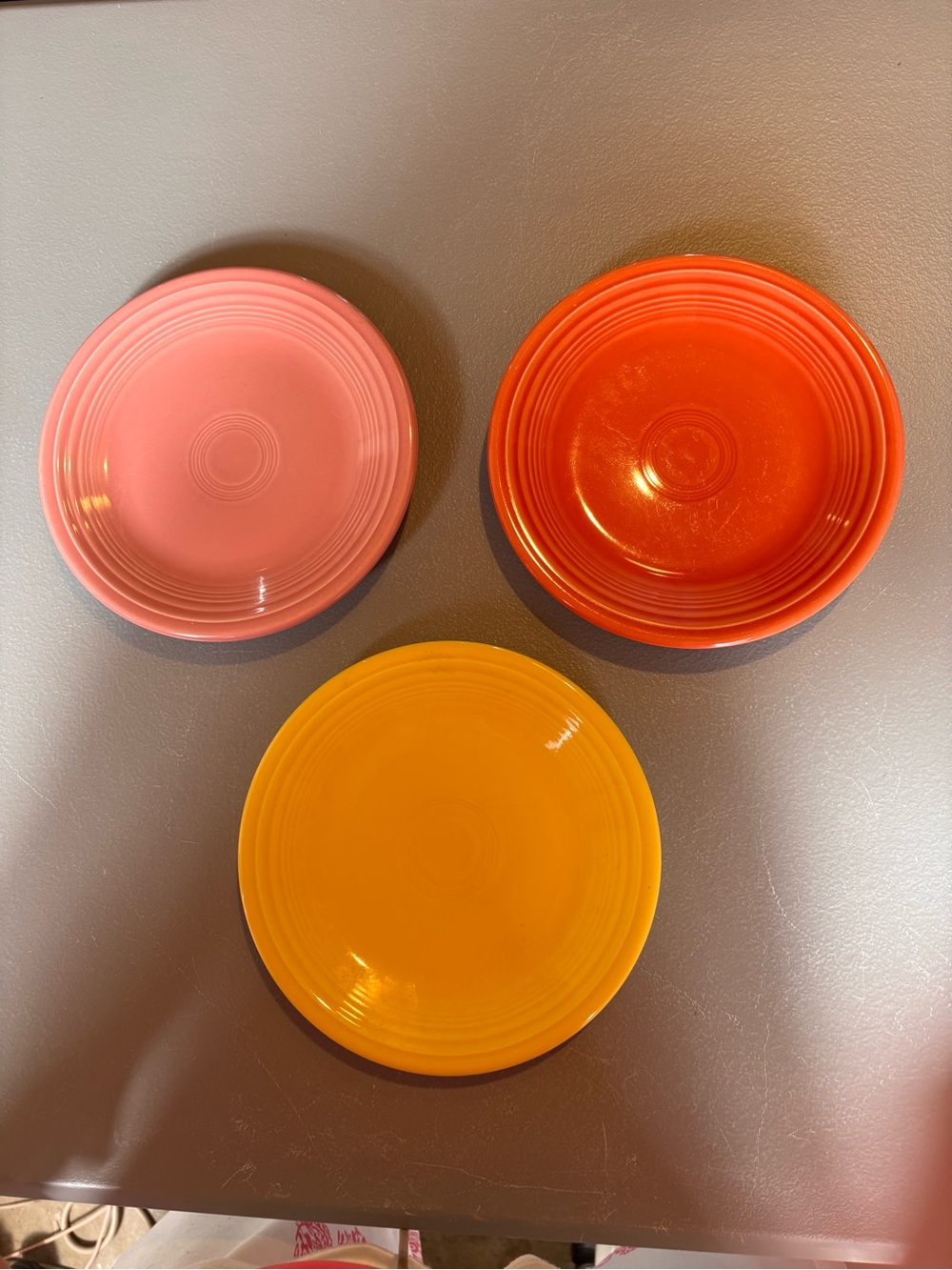 Fiesta Homer Laughlin Set of 3 7.25” Salad Plates Multicolor USA